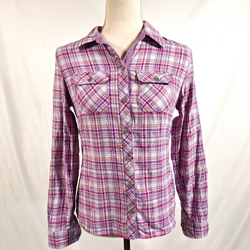Marmot Pink Plaid Button Down Shirt